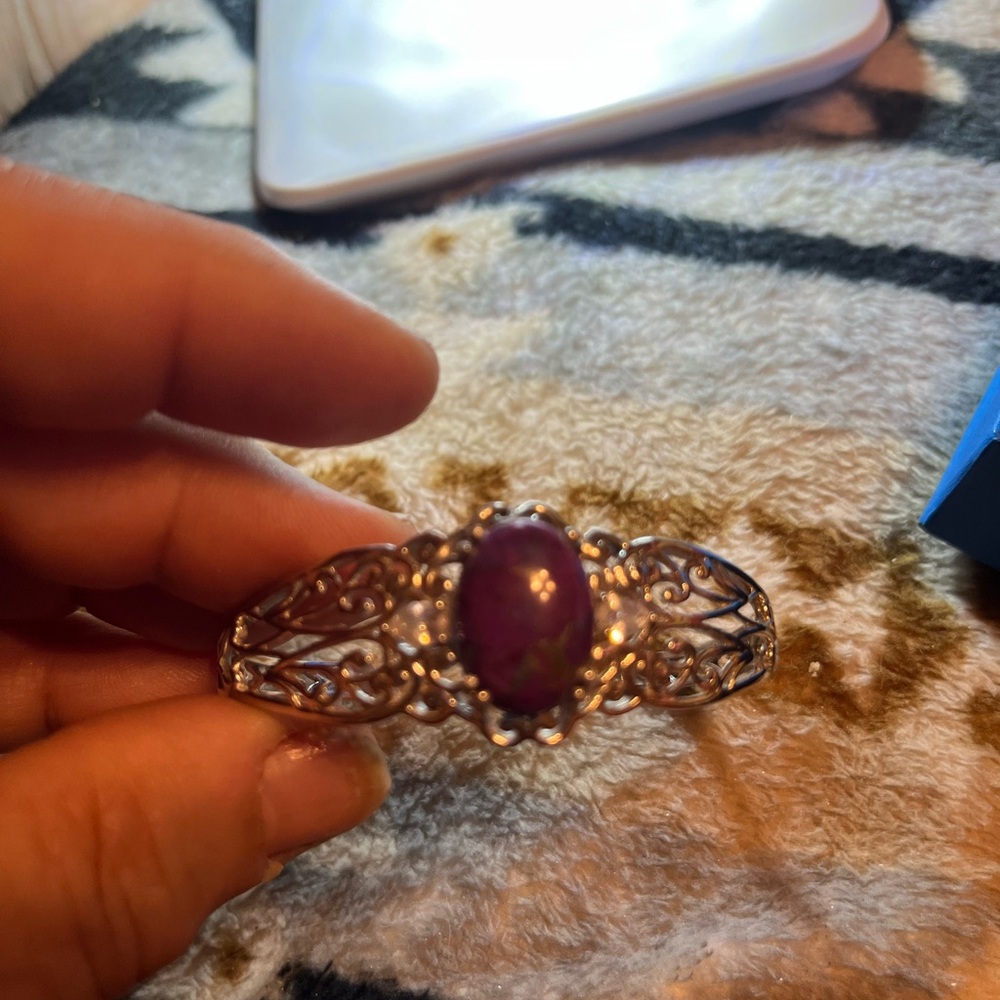 Karis x JTV Mojave Purple Turquoise Platinum Bond Cuff Bracelet